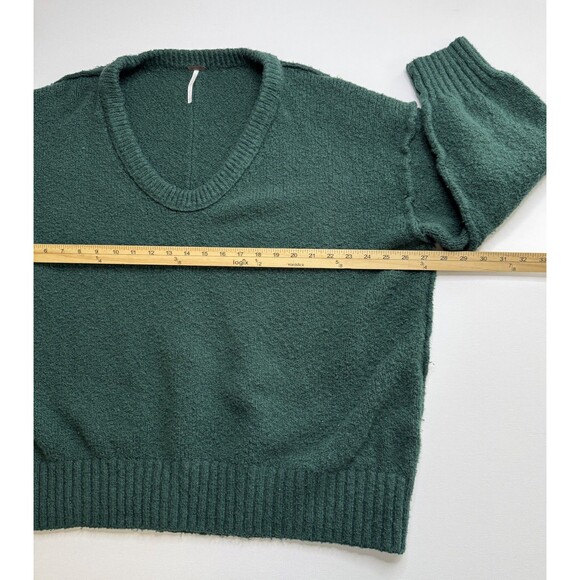 Free People Retro 90s Brookside Slouchy Tunic Sweater Pine Forest Green Large - Picture 5 of 7